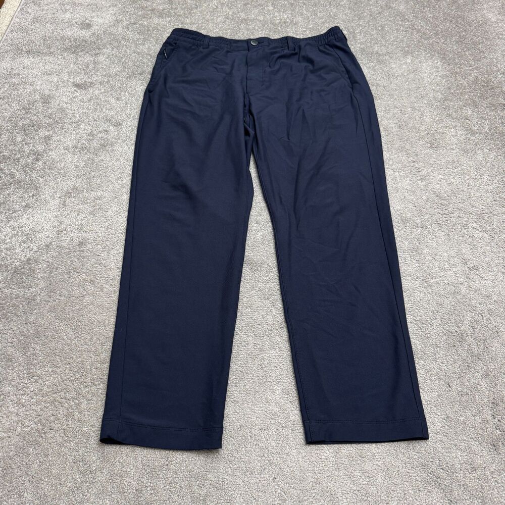 Marc New York Commuter Travel Pants 4-Way Stretch Chinos Mens 36x29 Navy Blue